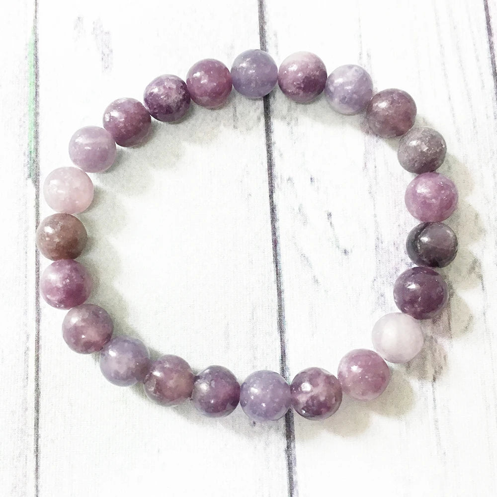 Bracelet "Apaisement de l'Âme" en Lépidolite