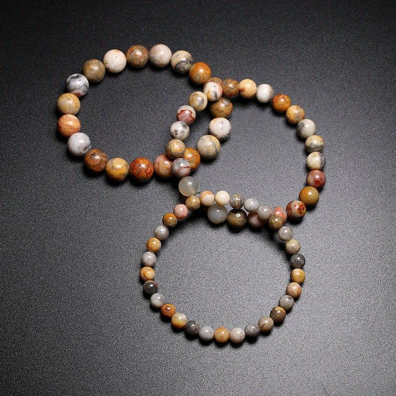 Bracelet "Énergie & Harmonie" en Agate Crazy Lace