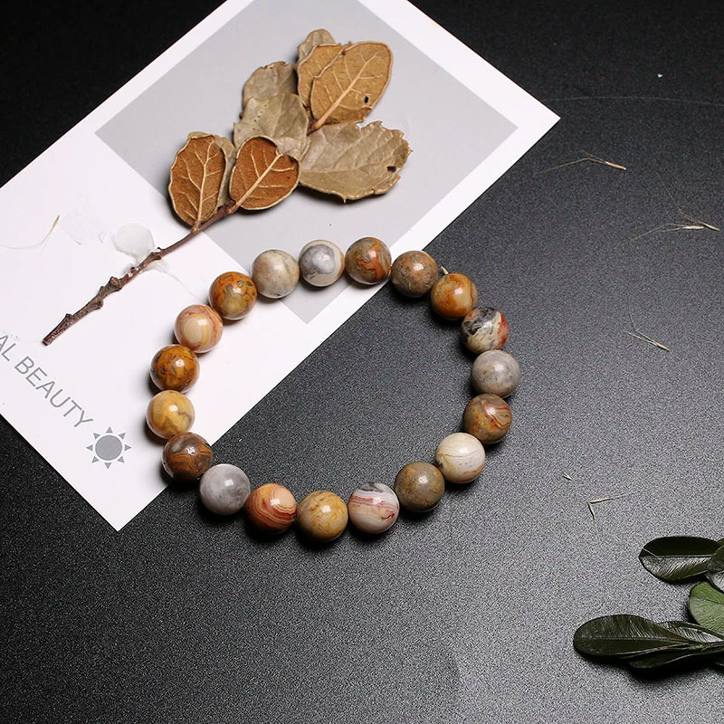 Bracelet "Énergie & Harmonie" en Agate Crazy Lace