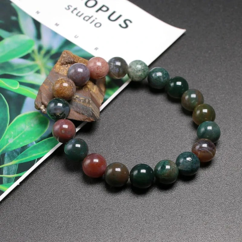 Bracelet "Harmonie Intérieure" en Agate Indienne Véritable Certifiée