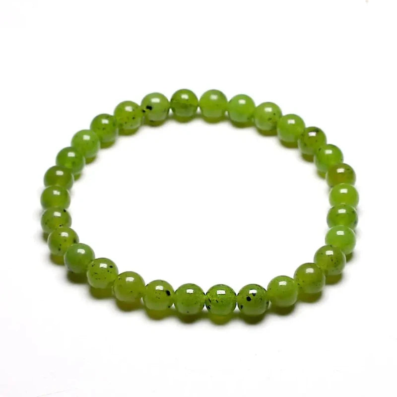 Bracelet "Harmonie & Sérénité" en Jade Néphrite Vert Véritable Certifié