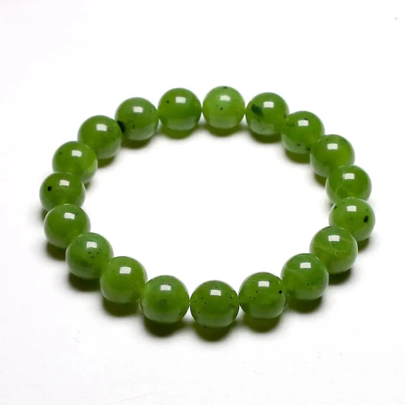 Bracelet "Harmonie & Sérénité" en Jade Néphrite Vert Véritable Certifié