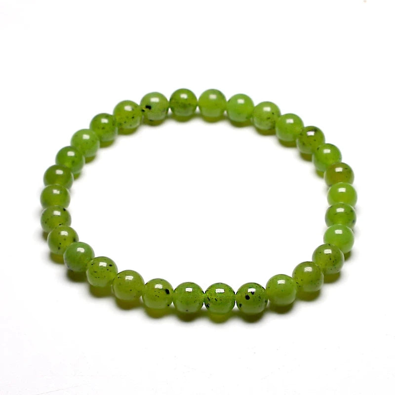 Bracelet "Harmonie & Sérénité" en Jade Néphrite Vert Véritable Certifié