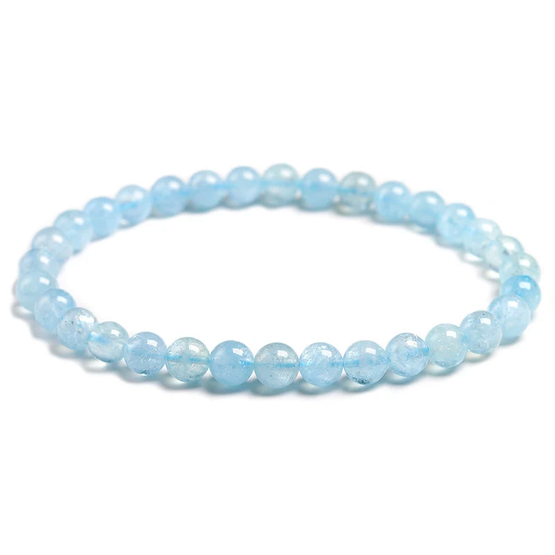 Bracelet "Vérité Transcendante" en Aigue-Marine Cristallisée