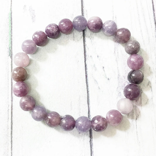Bracelet "Apaisement de l'Âme" en Lépidolite