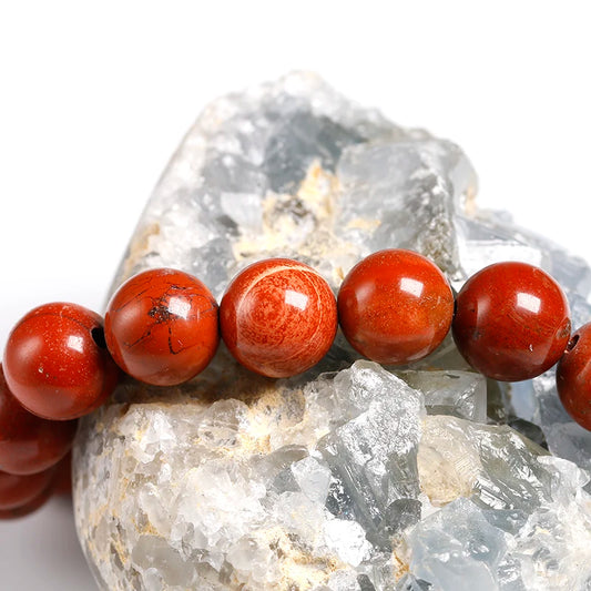 Bracelet "Bouclier de Protection" en Jaspe Rouge Véritable Certifié