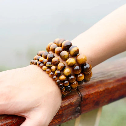 Bracelet "Bouclier de Protection" en Œil de Tigre