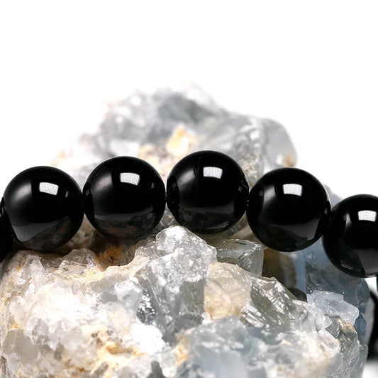 Bracelet "Bouclier de Protection" en Tourmaline Noire Véritable Certifiée