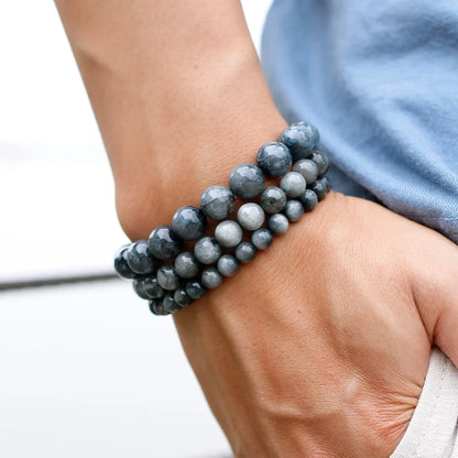 Bracelet "Clairvoyance" en Œil d'Aigle Véritable Certifié