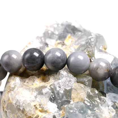 Bracelet "Clarté Intérieure" en Œil d'Aigle Véritable Certifié