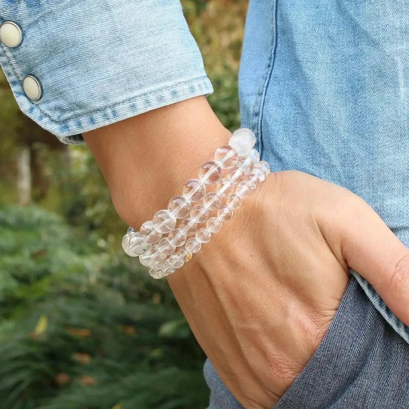 Bracelet "Clarté Spirituelle" en Cristal de Roche Véritable Certifié
