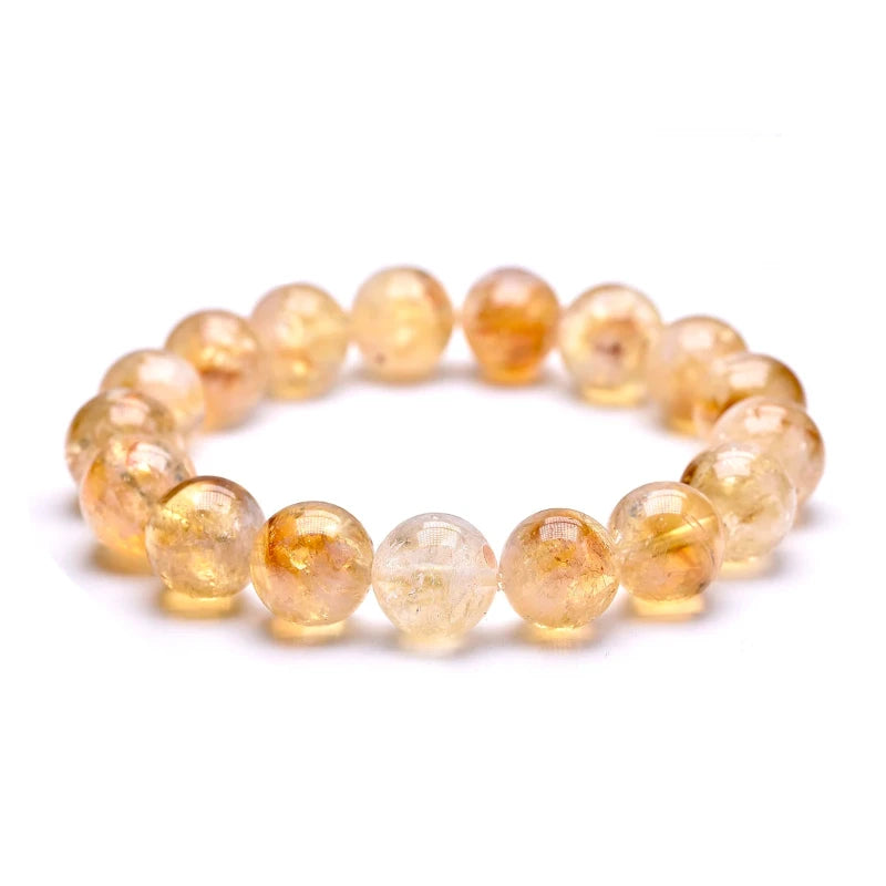 Bracelet "Énergie Rayonnante" en Citrine Véritable Certifiée