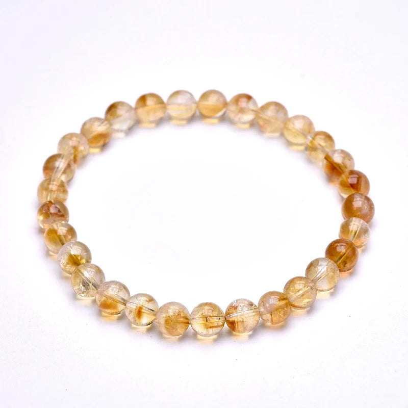Bracelet "Énergie Rayonnante" en Citrine Véritable Certifiée
