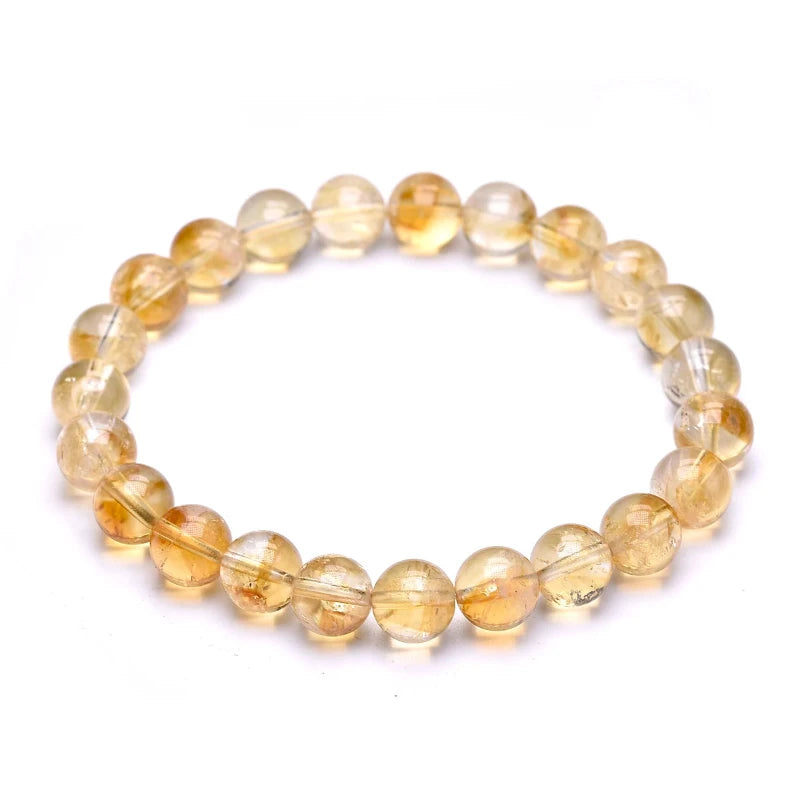 Bracelet "Énergie Rayonnante" en Citrine Véritable Certifiée