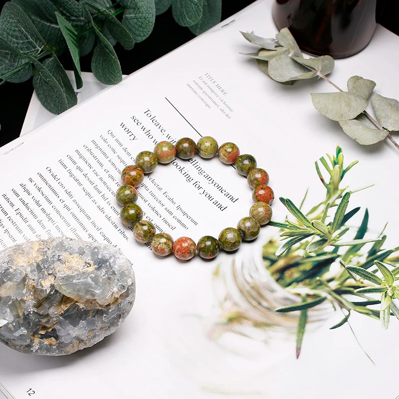 Bracelet "Équilibre Émotionnel" en Unakite