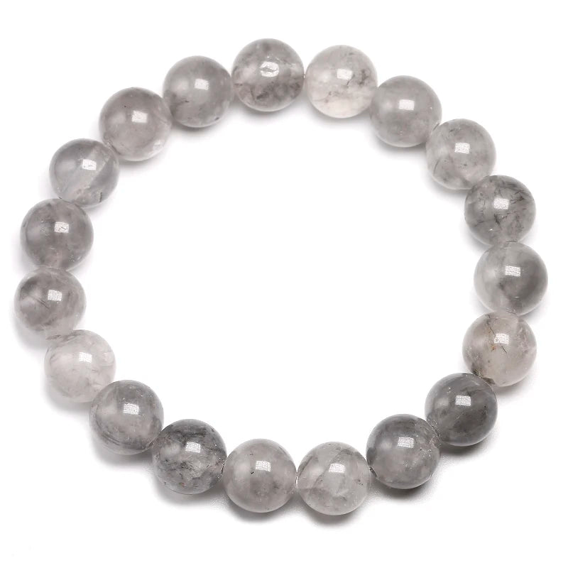 Bracelet "Équilibre Intérieur" en Quartz Gris (Cristal) Véritable Certifié
