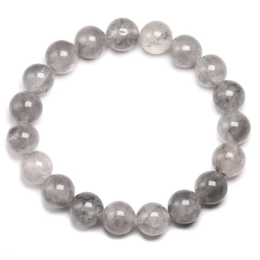 Bracelet "Équilibre Intérieur" en Quartz Gris (Cristal) Véritable Certifié