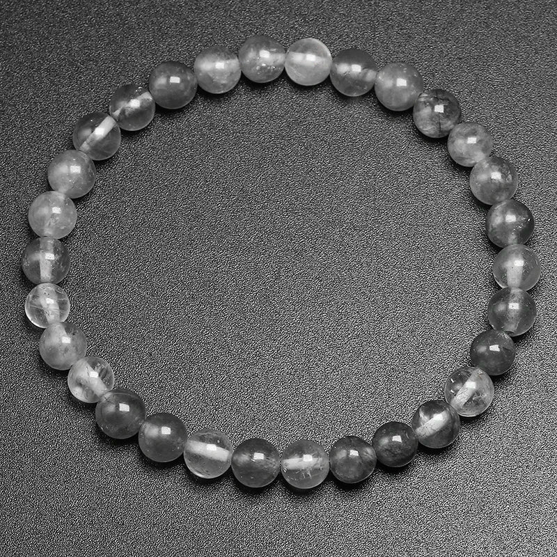 Bracelet "Équilibre Intérieur" en Quartz Gris (Cristal) Véritable Certifié