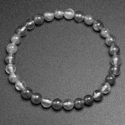 Bracelet "Équilibre Intérieur" en Quartz Gris (Cristal) Véritable Certifié