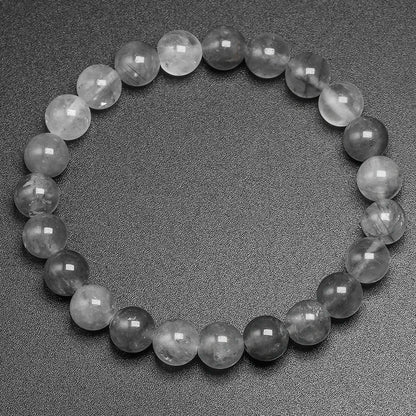 Bracelet "Équilibre Intérieur" en Quartz Gris (Cristal) Véritable Certifié