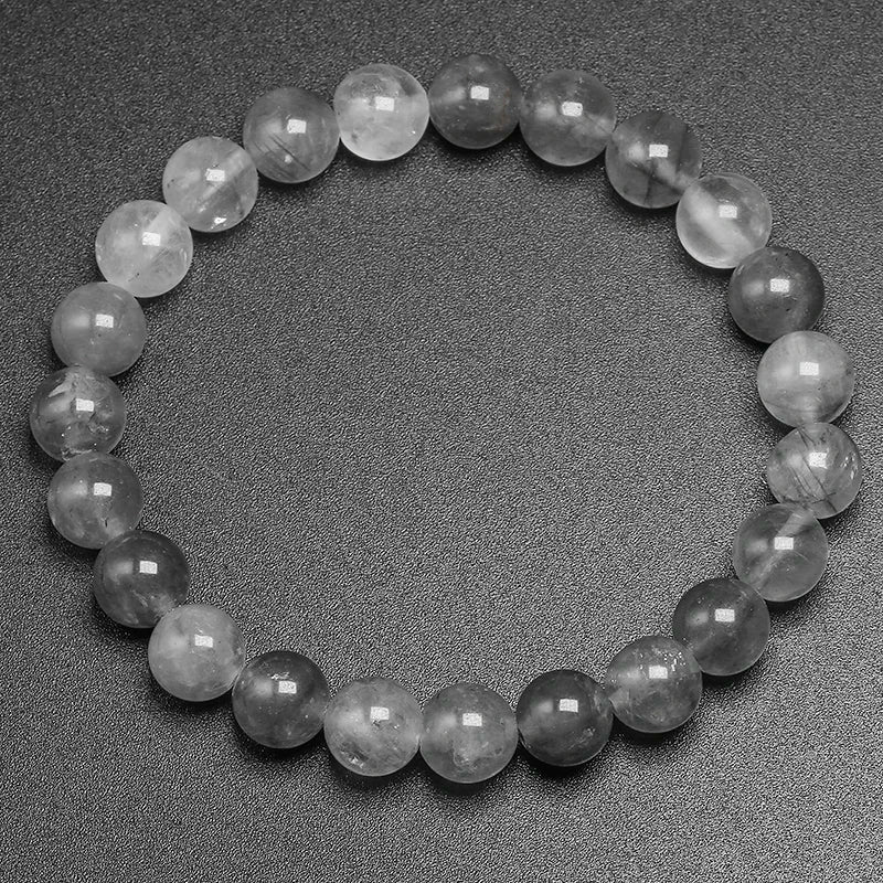 Bracelet "Équilibre Intérieur" en Quartz Gris (Cristal) Véritable Certifié
