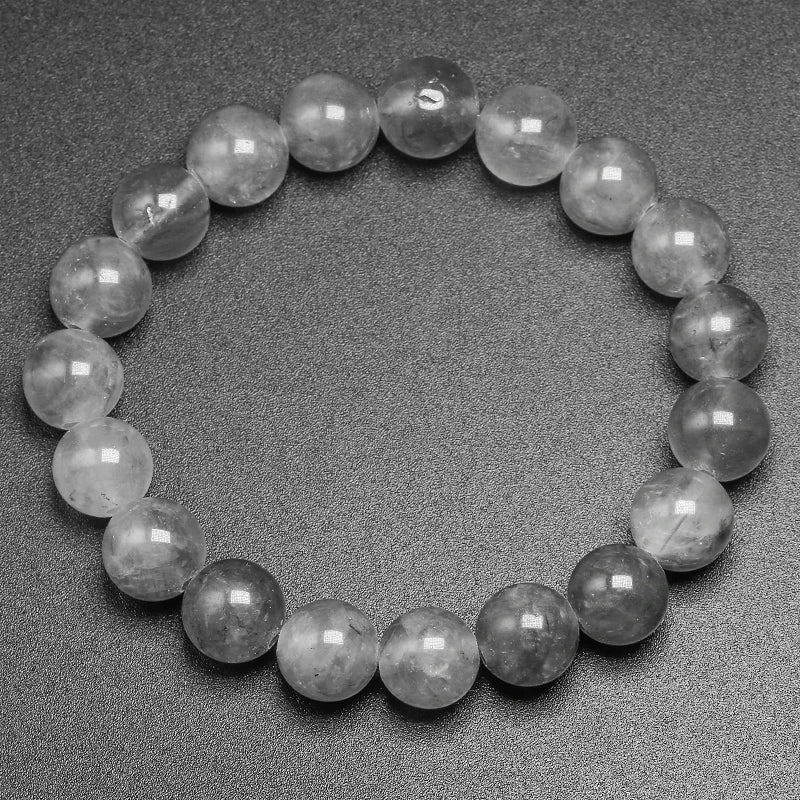 Bracelet "Équilibre Intérieur" en Quartz Gris (Cristal) Véritable Certifié