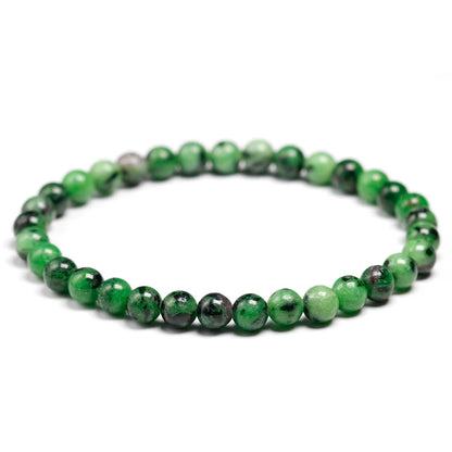 Bracelet "Éveil de l’Âme" en Anyolite (Zoisite Rubis)