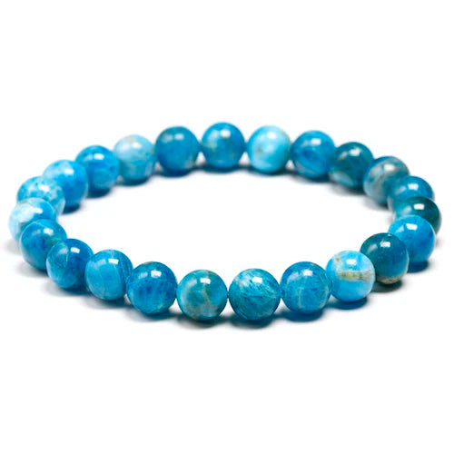 Bracelet "Éveil Intérieur" en Apatite Bleue Véritable Certifiée
