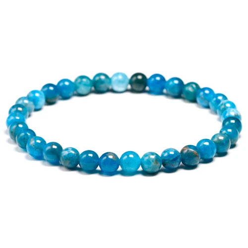 Bracelet "Éveil Intérieur" en Apatite Bleue Véritable Certifiée
