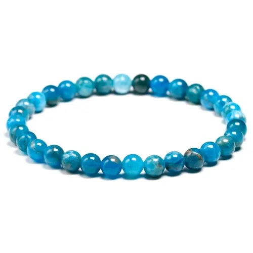 Bracelet "Éveil Intérieur" en Apatite Bleue Véritable Certifiée