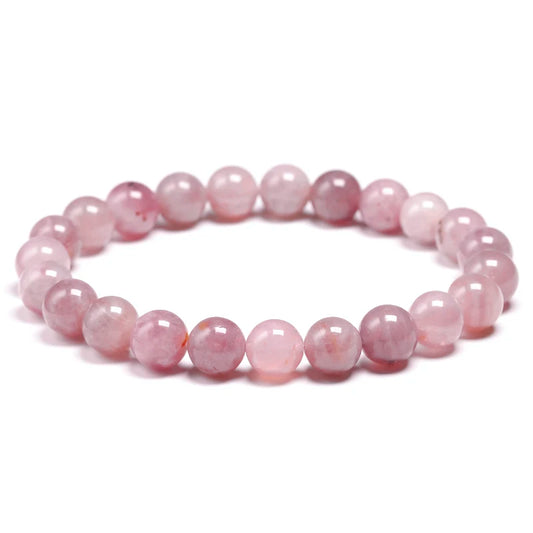 Bracelet "Guérison des Cœurs" en Quartz Rose (Cristal) Véritable Certifié