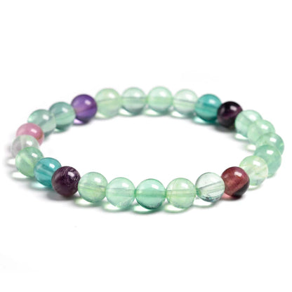 Bracelet "Guide Lumineux" en Fluorite Multicolore Véritable Certifiée