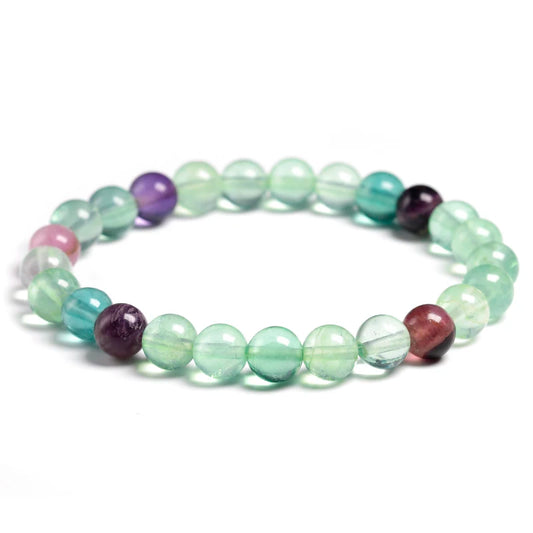 Bracelet "Guide Lumineux" en Fluorite Multicolore Véritable Certifiée