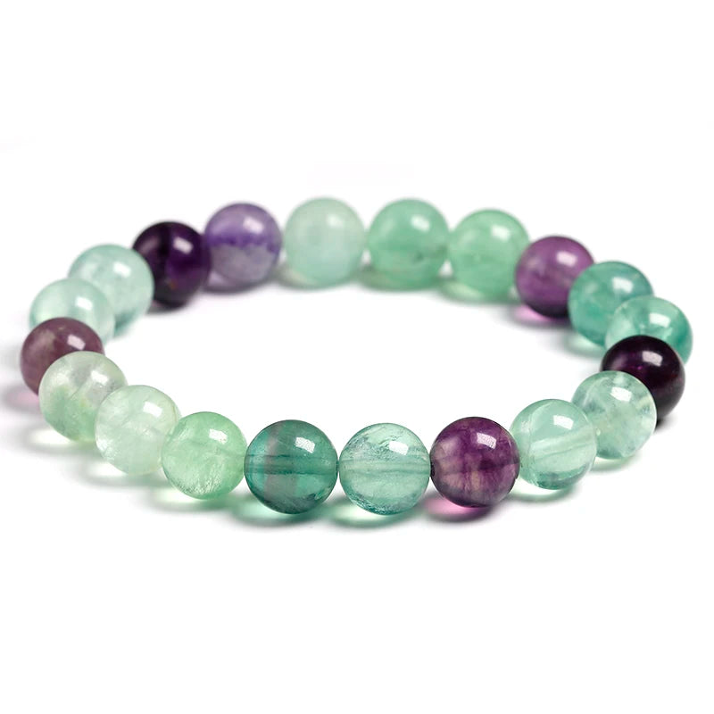Bracelet "Guide Lumineux" en Fluorite Multicolore Véritable Certifiée