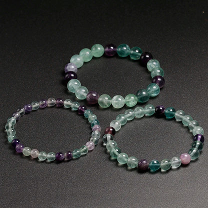 Bracelet "Guide Lumineux" en Fluorite Multicolore Véritable Certifiée