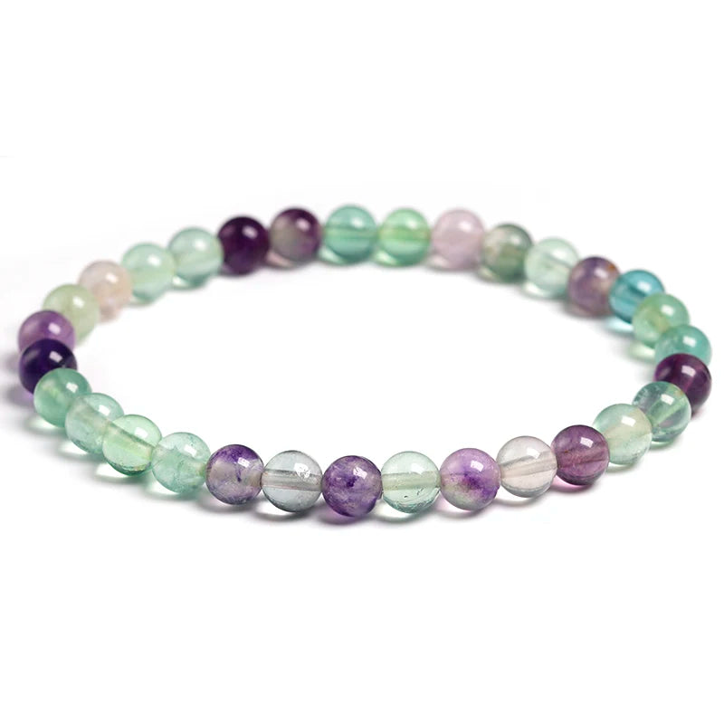 Bracelet "Guide Lumineux" en Fluorite Multicolore Véritable Certifiée