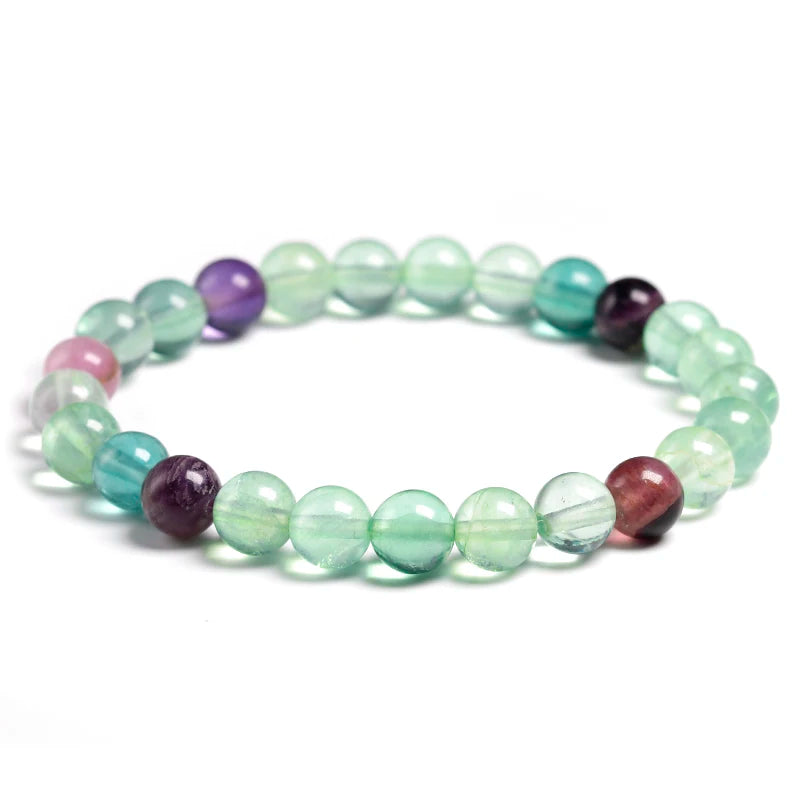 Bracelet "Guide Lumineux" en Fluorite Multicolore Véritable Certifiée