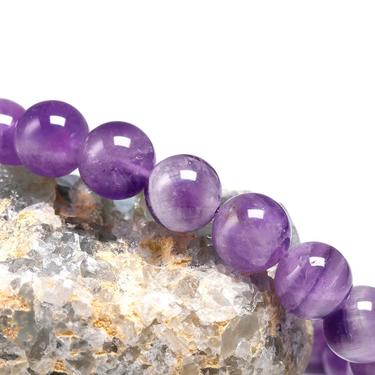 Bracelet "Harmonie & Sérénité" en Améthyste Véritable Certifiée