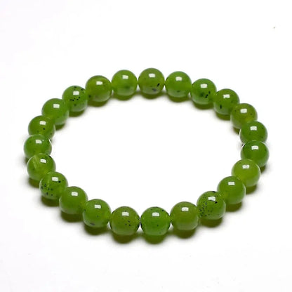 Bracelet "Harmonie & Sérénité" en Jade Néphrite Vert Véritable Certifié
