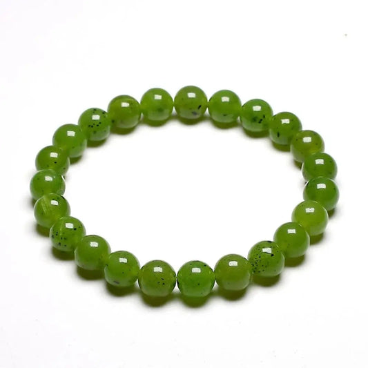 Bracelet "Harmonie & Sérénité" en Jade Néphrite Vert Véritable Certifié