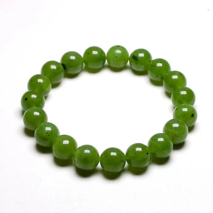 Bracelet "Harmonie & Sérénité" en Jade Néphrite Vert Véritable Certifié