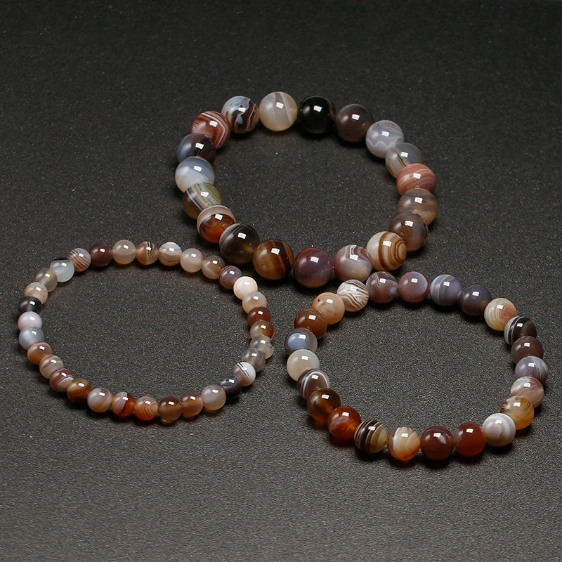 Bracelet "Harmonie Spirituelle" en Agate Véritable Certifiée