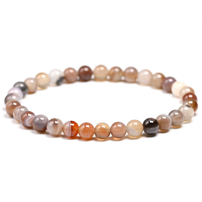 Bracelet "Harmonie Spirituelle" en Agate Véritable Certifiée