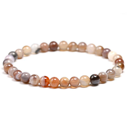 Bracelet "Harmonie Spirituelle" en Agate Véritable Certifiée