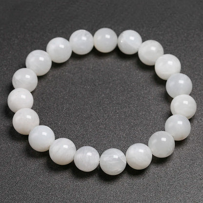 Bracelet "Intuition" en Pierre de Lune (Feldspath) Véritable Certifiée