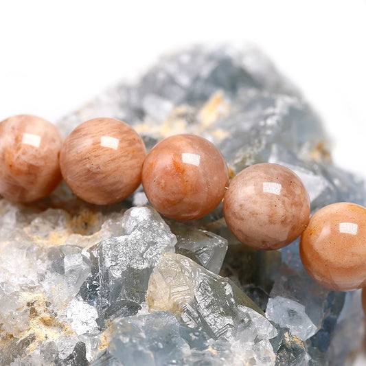 Bracelet "Lumière Intérieure" en Pierre de Soleil (Feldspath) Véritable Certifiée