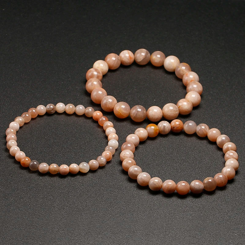 Bracelet "Lumière Intérieure" en Pierre de Soleil (Feldspath) Véritable Certifiée
