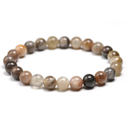 Bracelet "Lumière Spirituelle" en Pierre de Soleil Multicolore (Feldspath) Véritable Certifiée