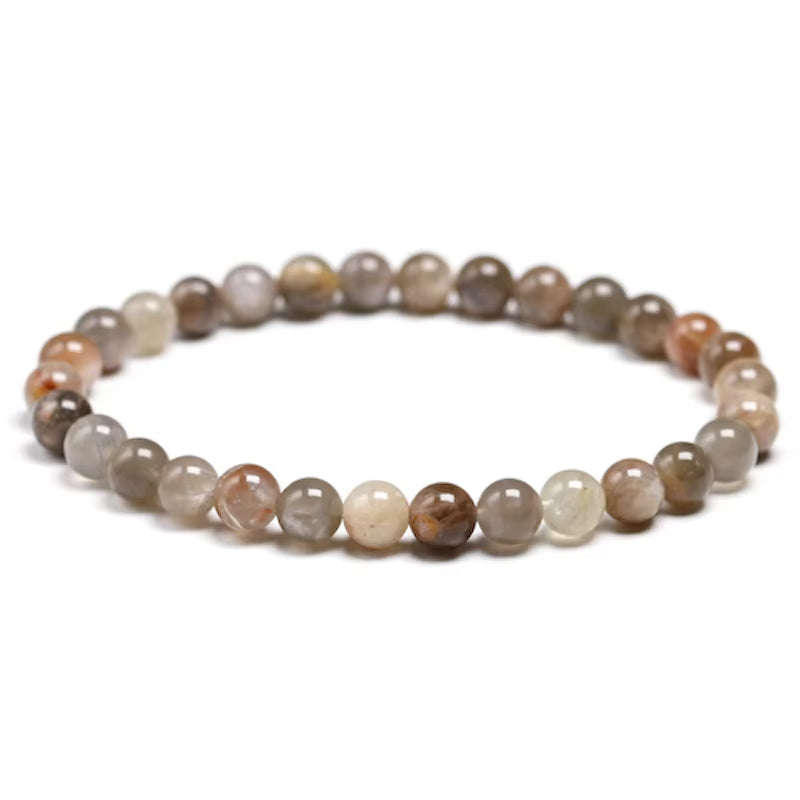 Bracelet "Lumière Spirituelle" en Pierre de Soleil Multicolore (Feldspath) Véritable Certifiée