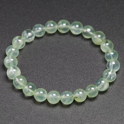 Bracelet "Pierre de Guérison" en Prehnite Véritable Certifiée